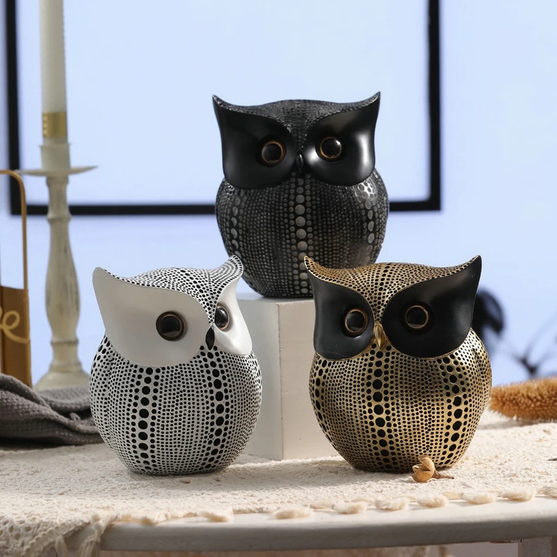

Resin Owl Animal Bank For Money Saving Box Safe Coin Bank Adults Kids Candy Machine Resin Owl Statues Ornaments Sculptures
