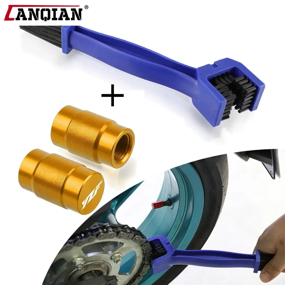 

Motorcycle Part Chain Cleaning Maintenance Brush Vehicle Wheel Tire Valve Stem Cap Cover For YAMAHA YZF600R YZF 600 R thundercat