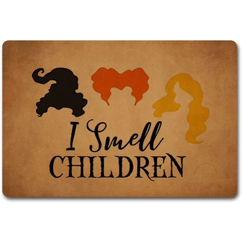

Funny Welcome Mat Halloween Door Mat Halloween Decor I Smell Children Prank Doormat Personalized Rubber Anti-Slip Floor Mat