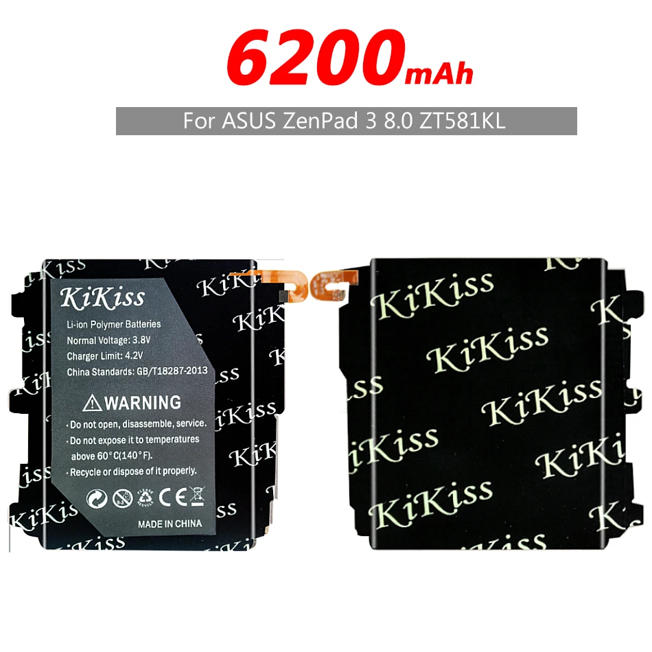 Аккумулятор 6200 мАч Kikiss C11P1514 C11PP91 для Asus ZenPad 3 8 0 Zenpad Z8 XLTE ZT581KL P008 Z581KL - купить по