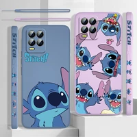 stitch the baby disney phone case for oppo realme c2 c11 5 5i 6 6i 6s 7i 8 8i 9 9i pro puls liquid left rope funda cover