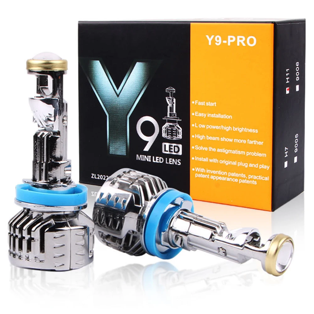 H7 Светодиодные фары Автомобильные линзы H4/9003/HB2 H11 H9 H8 9005 HB3 9006 HB4 Модифицированный