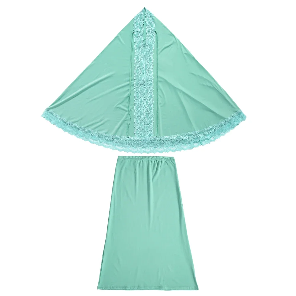 Мусульманская Абая детская кружевная длинная макси-юбка Химар для девочек