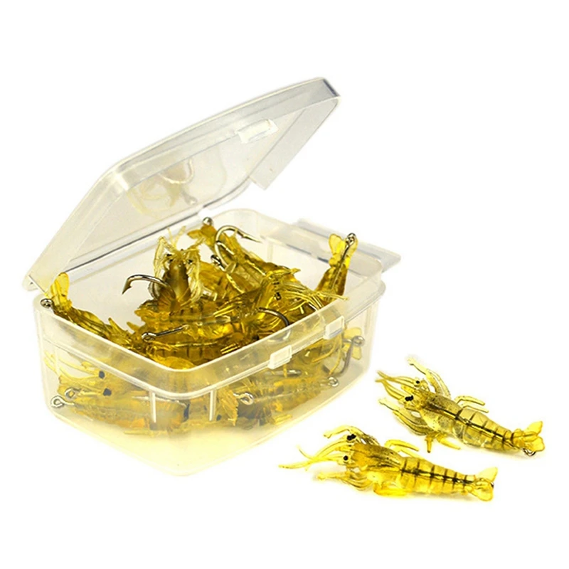 Новая светящаяся искусственная приманка для креветок имитация мягкой креветки с