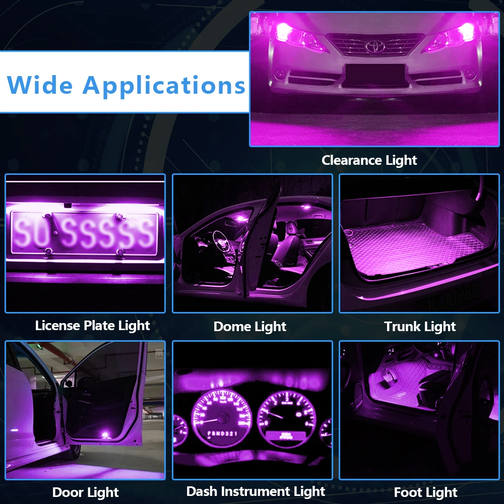 Лампа Canbus Fenikso T10 W5W 0 5 Вт 12 В лм 10 шт.