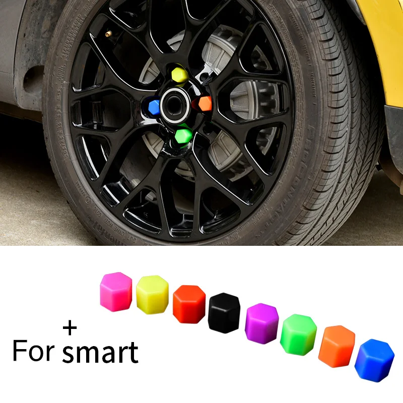 

20PCS Car Wheel Nut Caps Auto Hub Screw Cover Bolt Protection For Smart Fortwo Forfour Exterior Decoration Styling Accessories