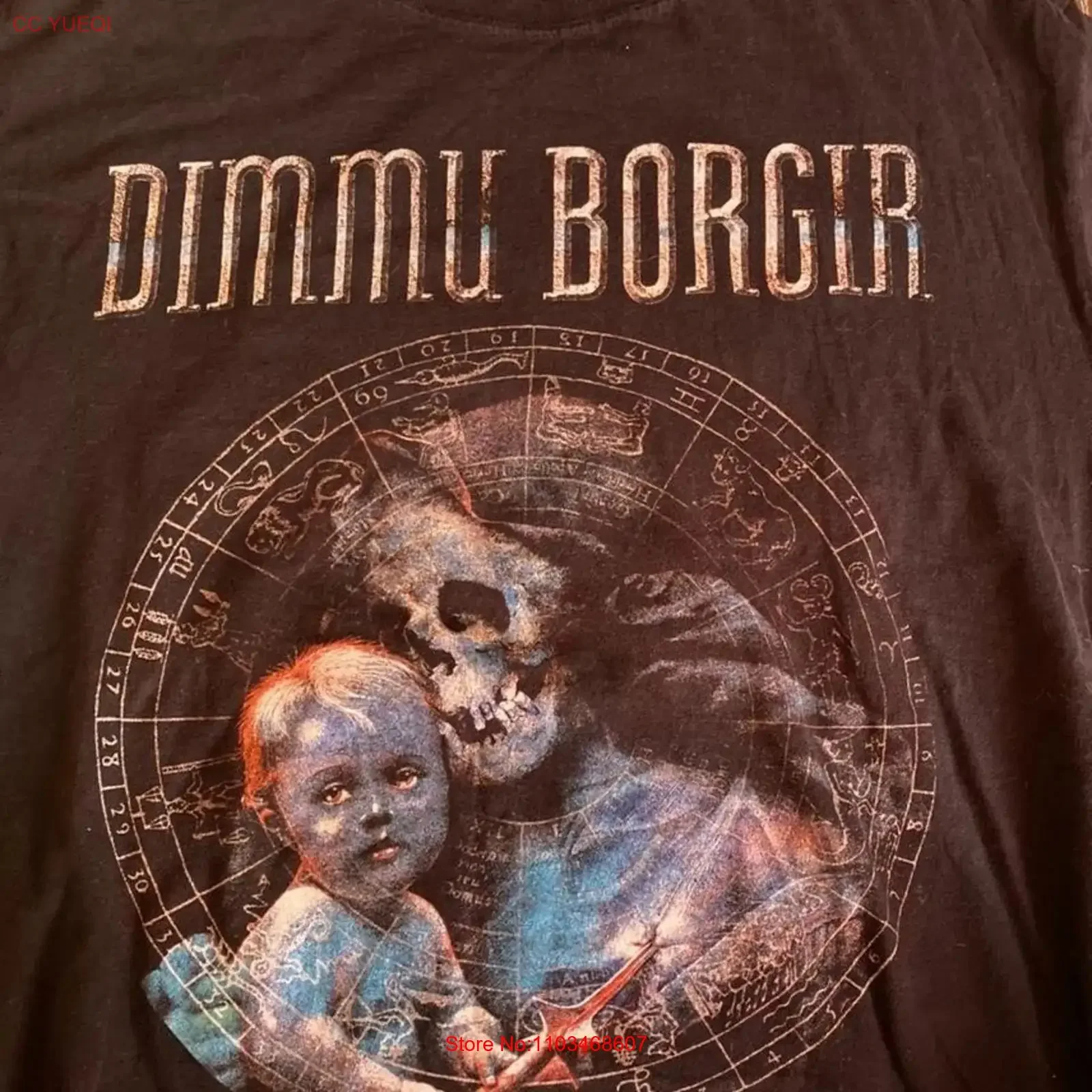 Фото Футболка Dimmu Borgir Total Death, размеры S-5XL, SEG_598, винтажная, с эффектом потертости, дышащая, стритвир, слегка эластичная, мягкая. №1