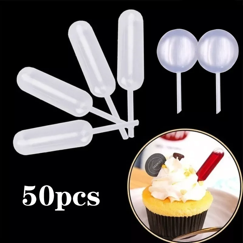 

New in Pcs/pack Dessert Juice Straw Dropper Flow Heart Clip Jam Straw Burette Dessert Kitchen Baking Decoration Cake Baking Tool