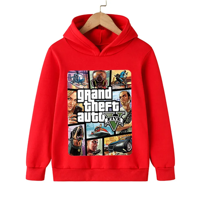 

Детские толстовки с капюшоном Grand Theft Auto Gta, Осенний свитшот для подростков, топы для мальчиков и девочек, детская модная одежда GT5