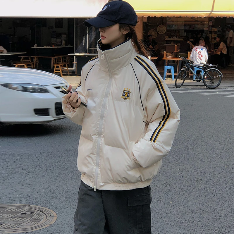 Пуховик с хлопковой подкладкой зимняя одежда для девочек новинка 2024 свободное