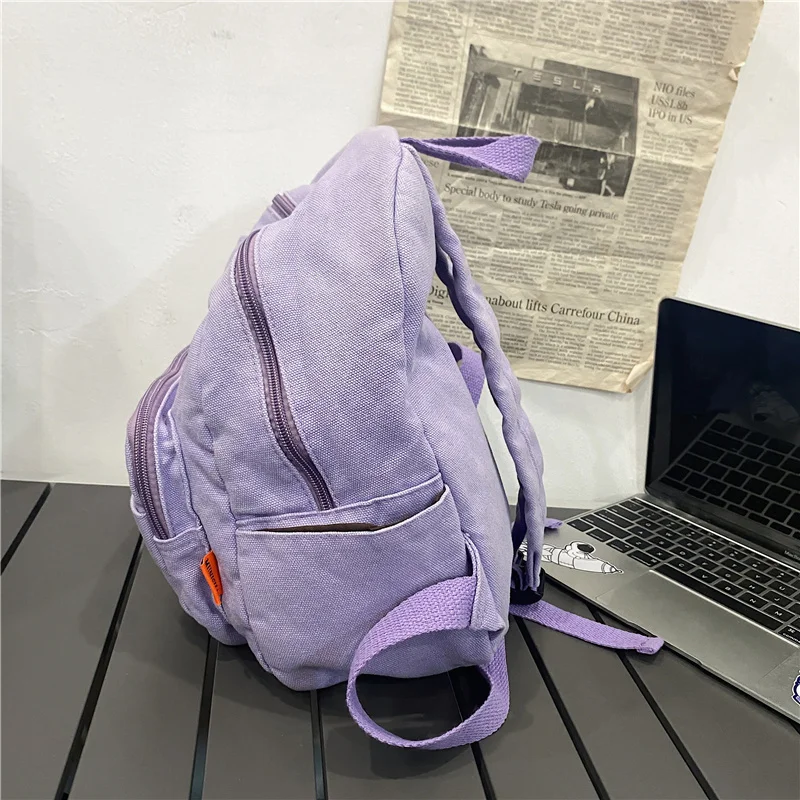Xiaomi Canvas Women Small Backpack Vintage Feminina School Mini Backpack Women  Bagpack Female Solid Girl Mochilas