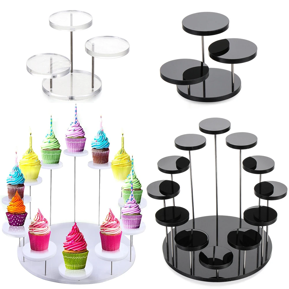 

3/12-Tier Cupcake Dessert Stand Cake Stand Round Cupcake Stand Acrylic Display Stand Wedding Birthday Party Decoration