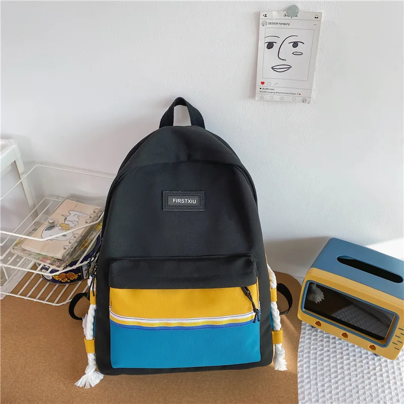 Школьные сумки для девочек-подростков, студенческий школьный рюкзак для женщин, Лоскутная школьная сумка, Корейская Повседневная 2022