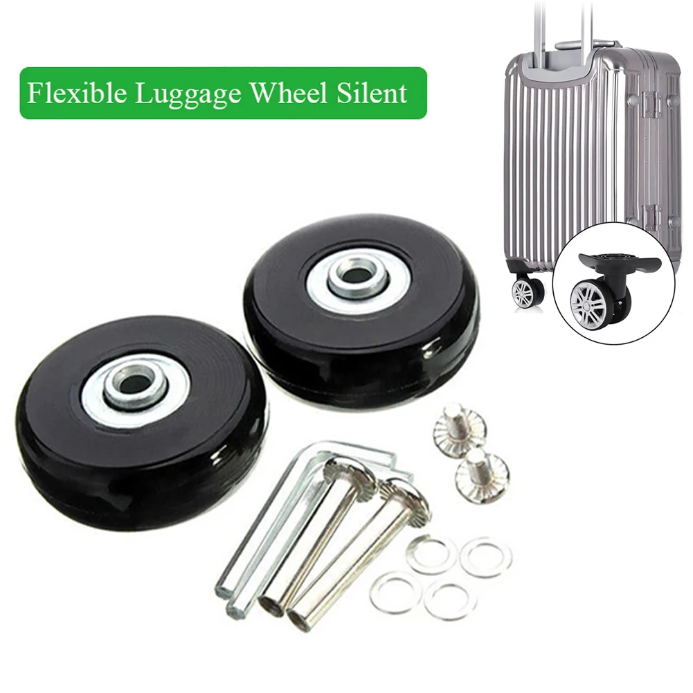 

4pcs Luggage Suitcase Replacement Wheels Rubber+metal Wheels For Universal Travel Suitcase Wheel Repair Accessories