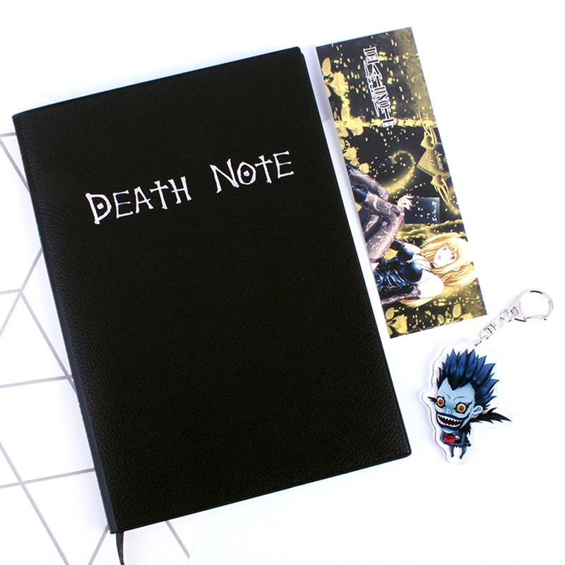 Блокнот из кожи аниме Death Note журнал и ожерелье с перьями для художественного