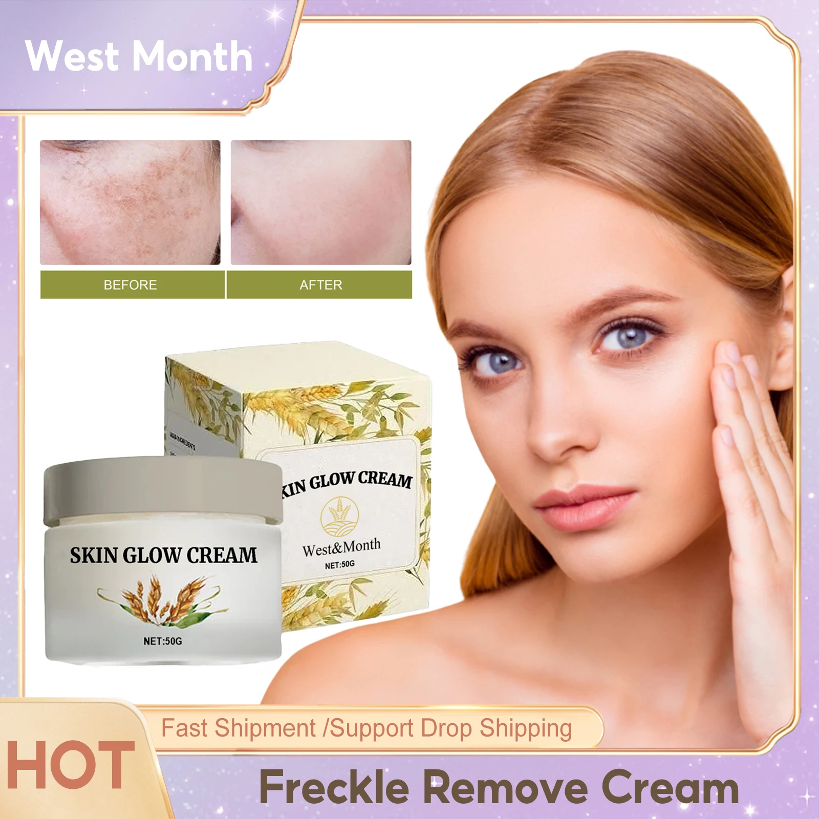 

Anti Freckle Whitening Cream Fade Pigmentation Melanin Acne Treatment Improve Dullness Brighten skin Dark Spot Corrector Cream