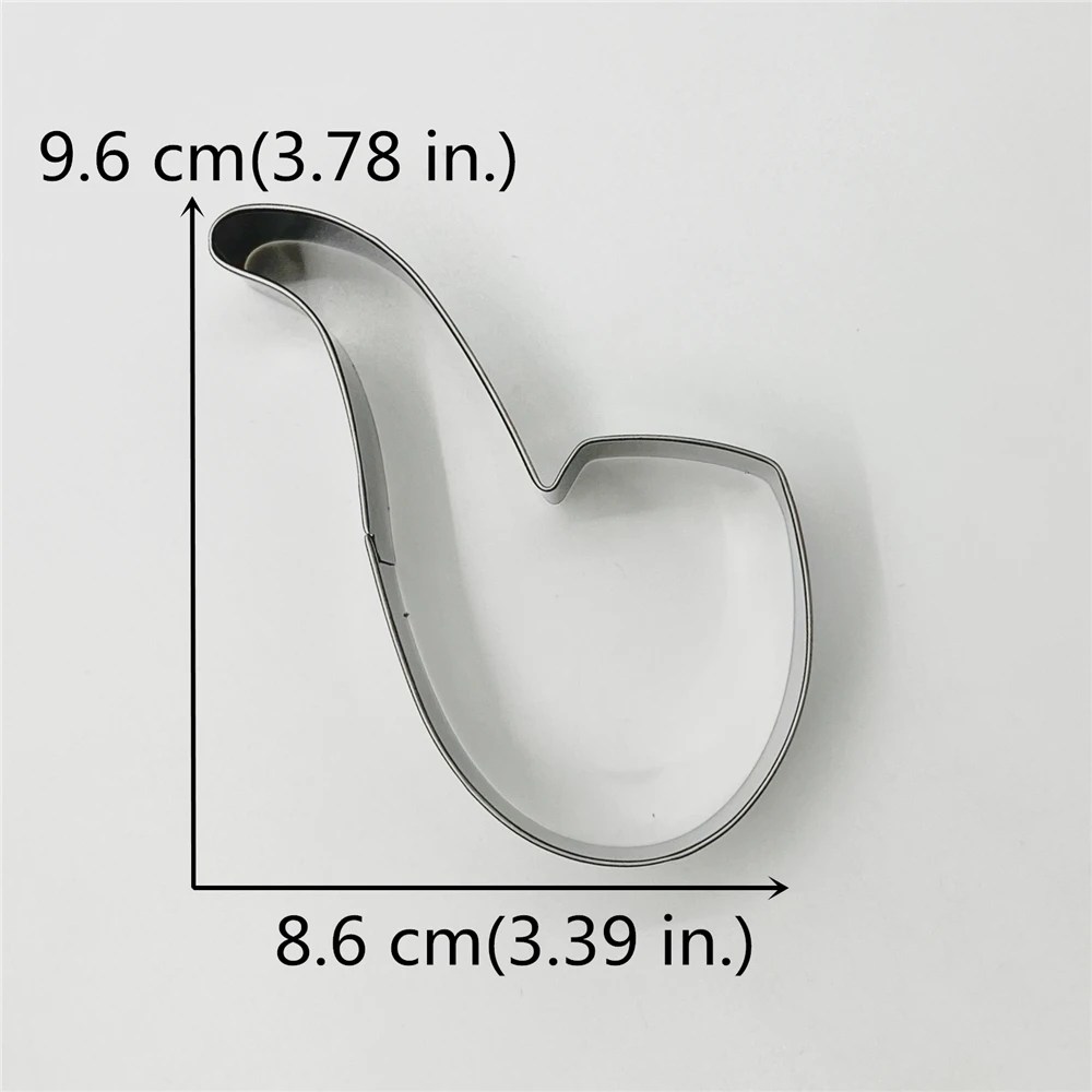 КЕНИАО Вырубка для печенья в форме трубки с табаком - 9,6 СМ Форма для выпечки печенья, хлеба и сэндвичей из нержавеющей стали от J.Cookies on.