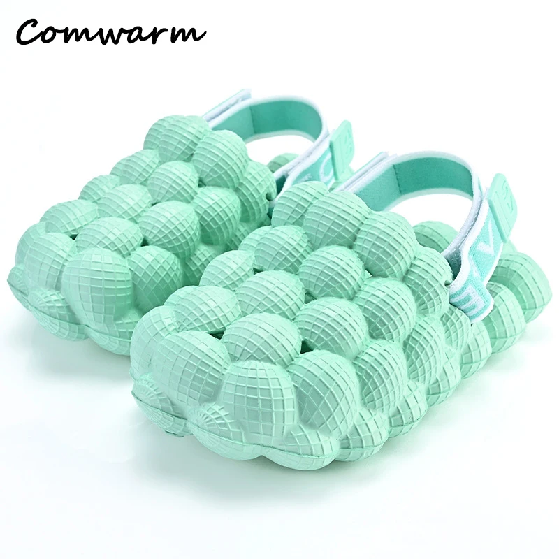 Comwarm Toddler Children Bubble Slippers New Kids Summer Sandals Outdoor Leisure Beach Slides Boys Girls Closed Toe Home Shoes