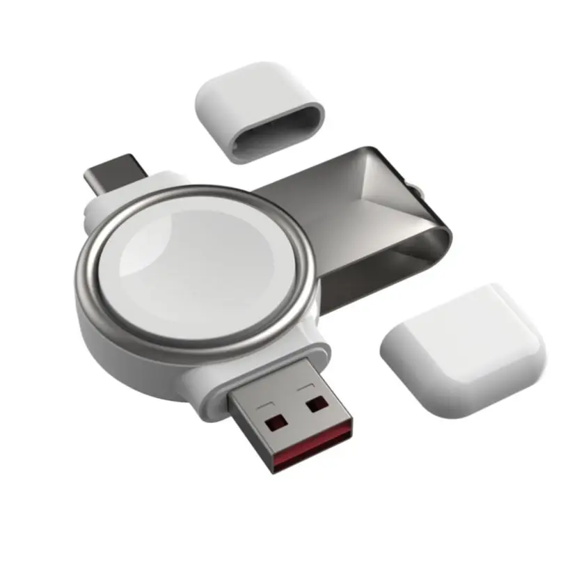 

2 in 1 Smart Watch Magnetic Wireless Charger Type-C USB Interface for Apple Watch 1 2 3 4 5 6 7 SE Fast Charging Portable