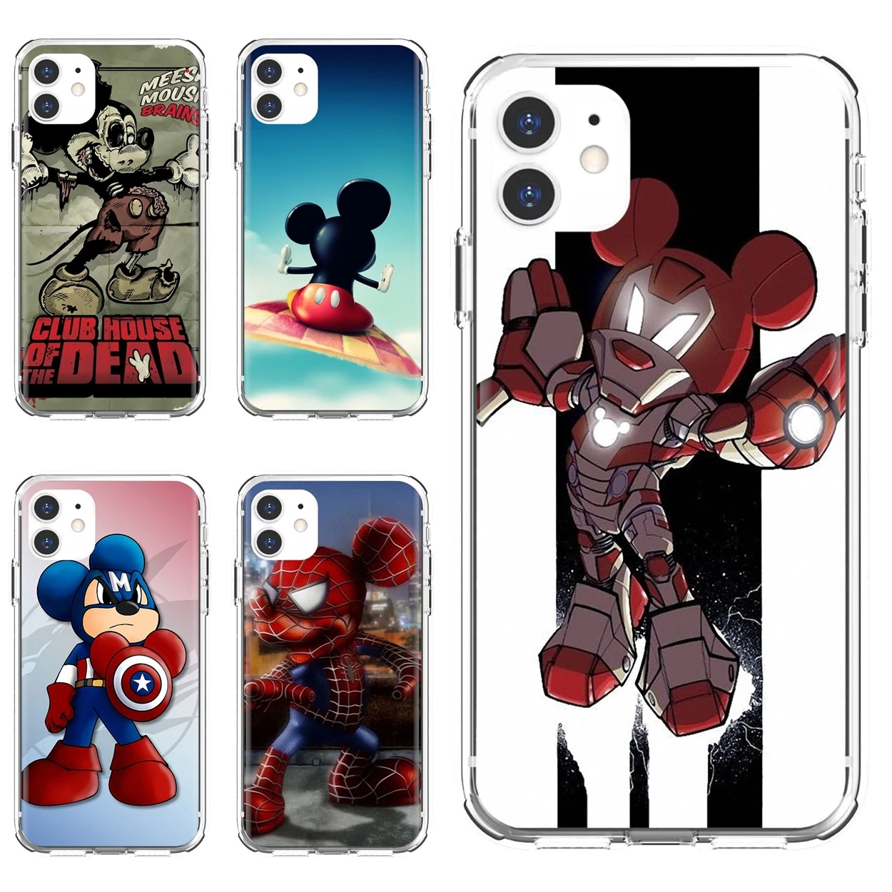 

lover Mickey Minnie Mouse Soft Transparent Case For iPhone 10 11 12 13 Mini Pro 4S 5S SE 5C 6 6S 7 8 X XR XS Plus Max 2020