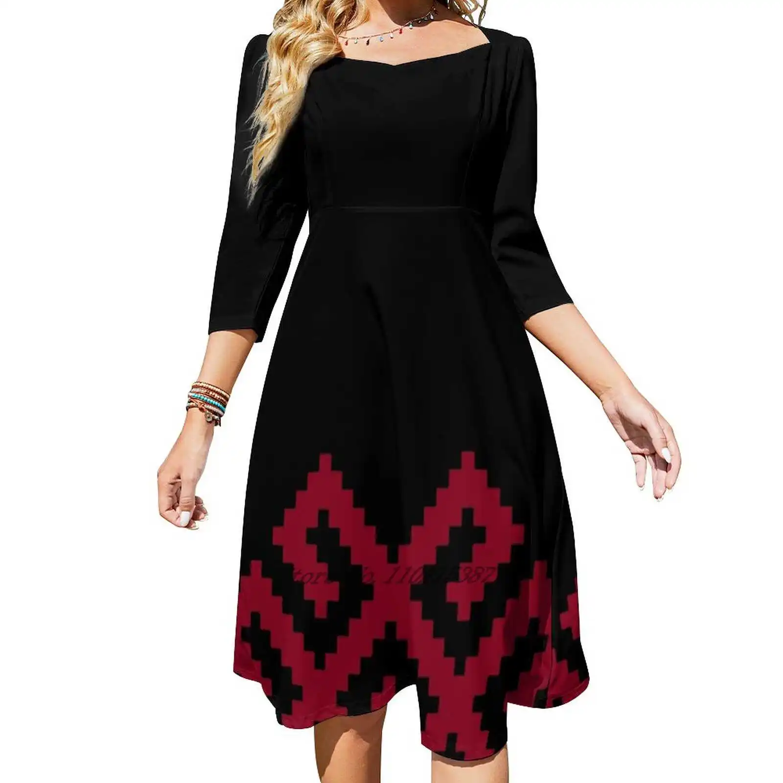 Свободное карманное платье с древним скандинавским символом летнее сексуальное