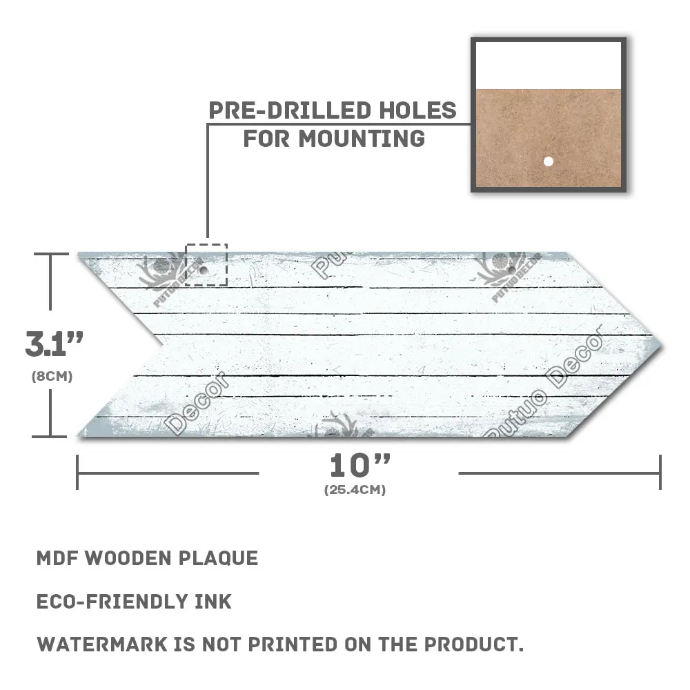 putuo decor diy blank arrow wooden signs wood hanging plaque for graffiti personalizednon custom home living room wall decor free global shipping