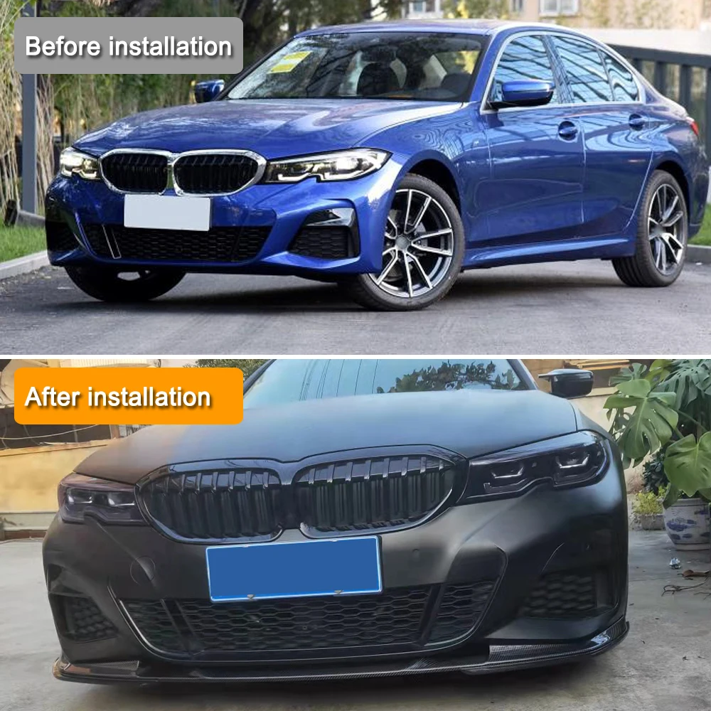 Передняя губа для BMW 3 серии G20 M-SPORT 320i 335i передний бампер из углеродного волокна
