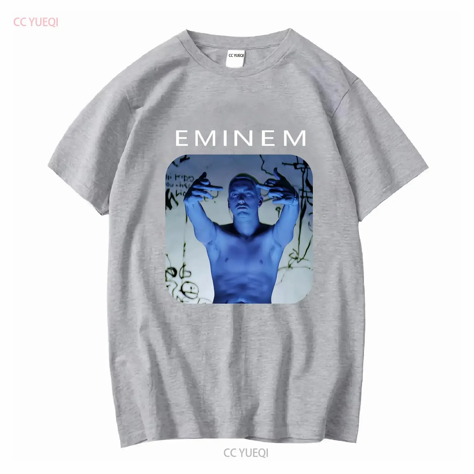Фото Редкая горячая винтажная футболка Eminem Slim Shady Tour 1999 года, новый размер репринта, футболка с принтом, длинные или короткие рукава, винтажная, стираная, удобная №4