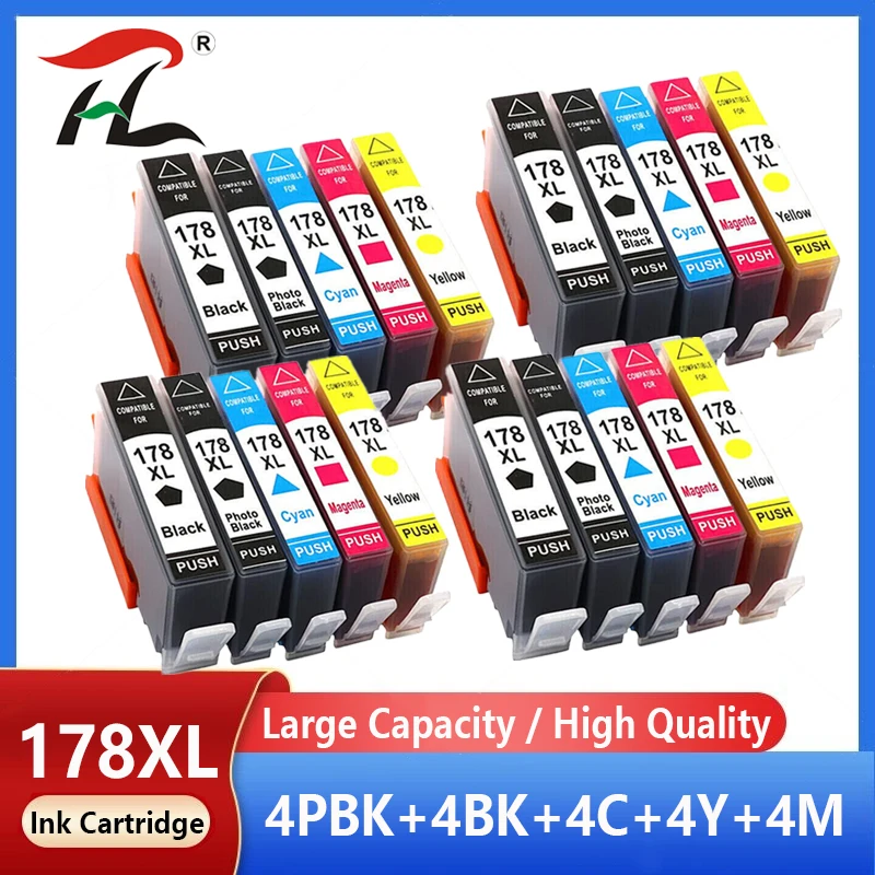 

20PK compatible Ink Cartridge for HP 178 for HP178 178XL Photosmart 5510 5515 6510 7510 B109a B109n B110a Printer