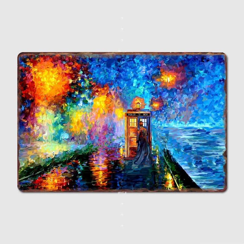 

Mysterious Man at beautiful Rainbow Place Metal Plaque Poster Wall Mural Party Design Garage Decoration Tin Sign Posters