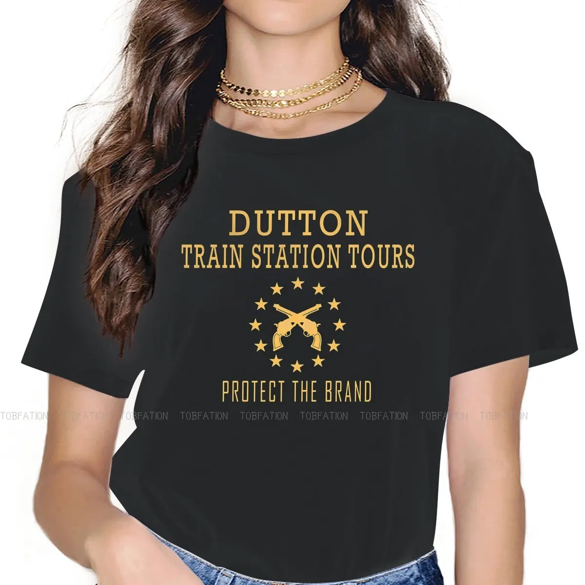 

Dutton Train Station Tours Hipster TShirts Yellowstone Girl Harajuku 4XL T Shirt O Neck Oversized