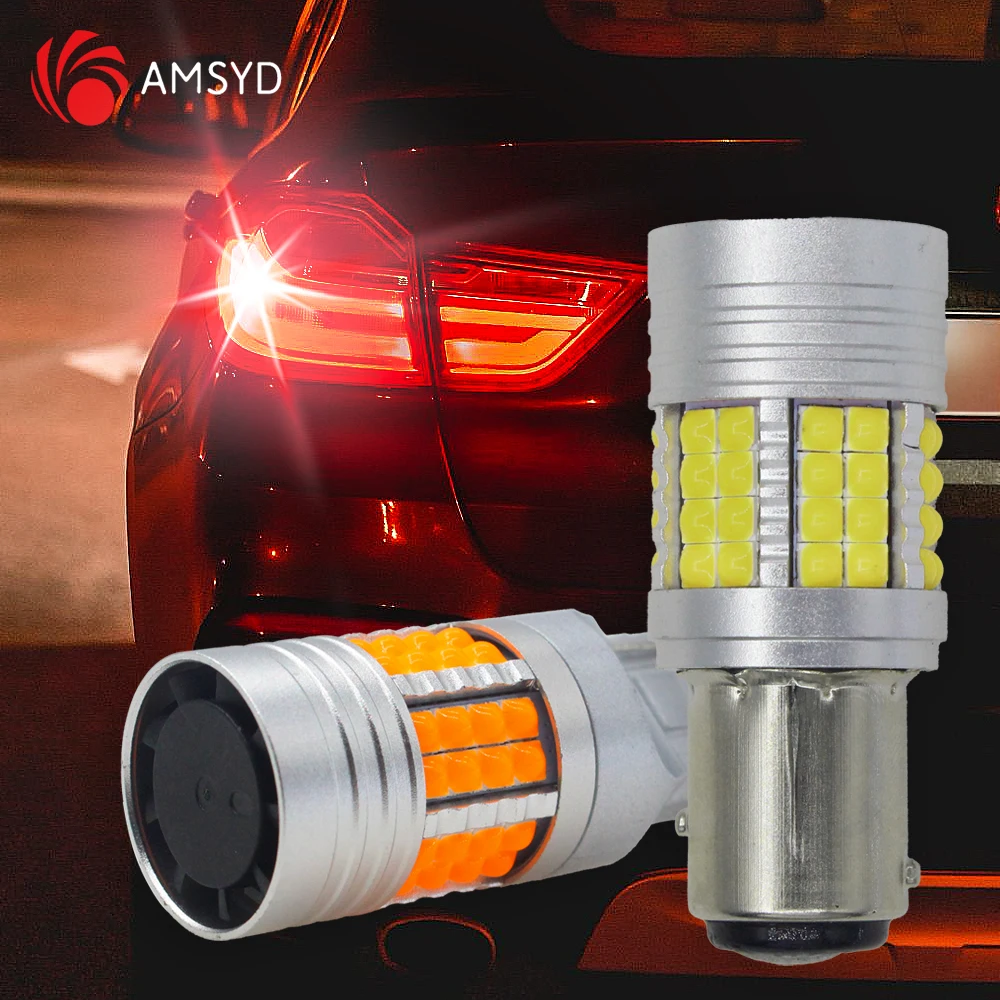 2 Шт. 1156 7440 T20 BA15S P21W 48SMD Canbus 3030 Светодиодные Задние Фонари С Охлаждающим