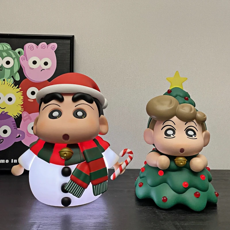 Не светящийся Shinnosuke Nohara Himawari Figuras De AçãO Crayon Natal Shin-Chan Bonito Anime Pvc Modelo ColeçãO