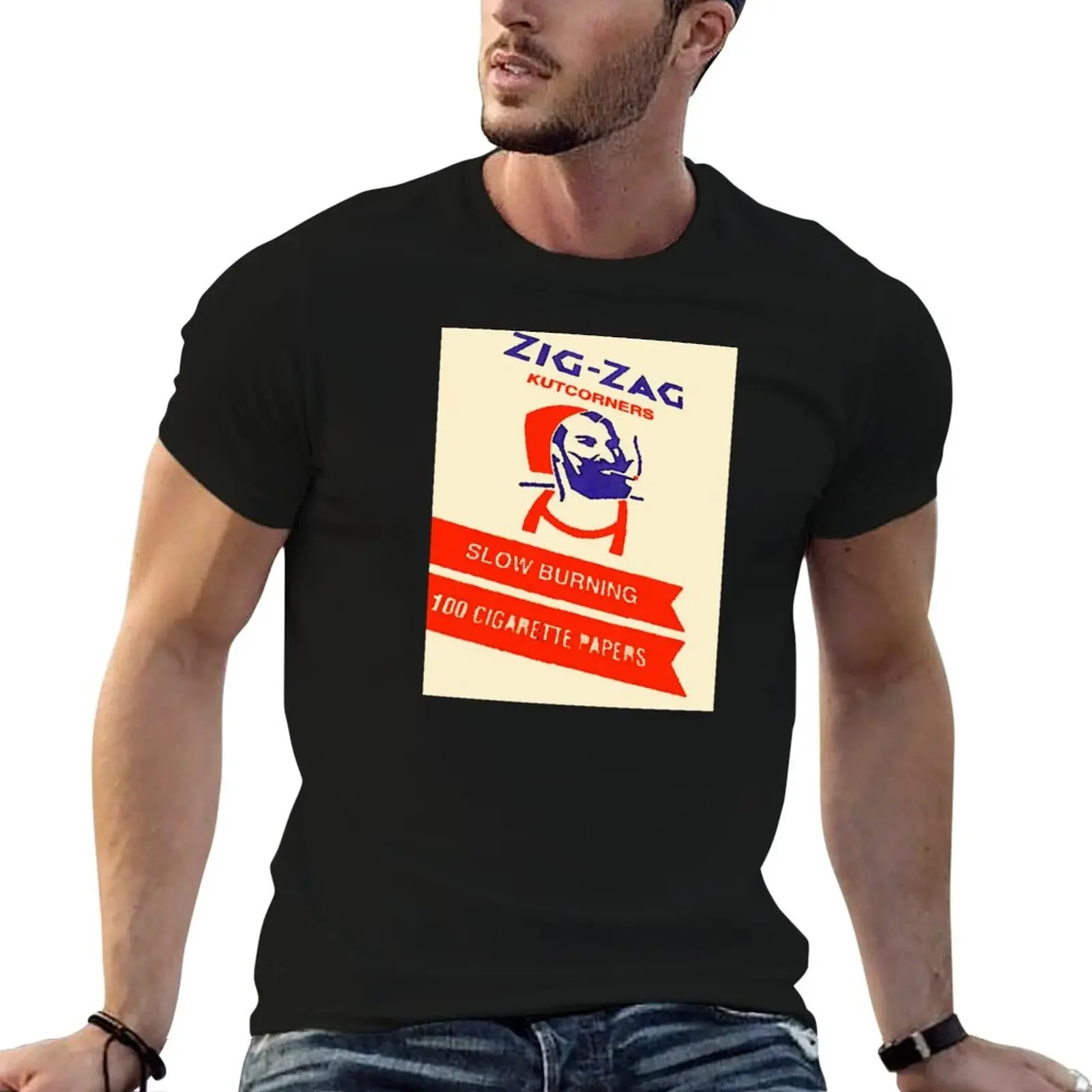 Футболка Zig Zag Tribute рубашки с рисунком топы винтажная одежда футболка для мужчин