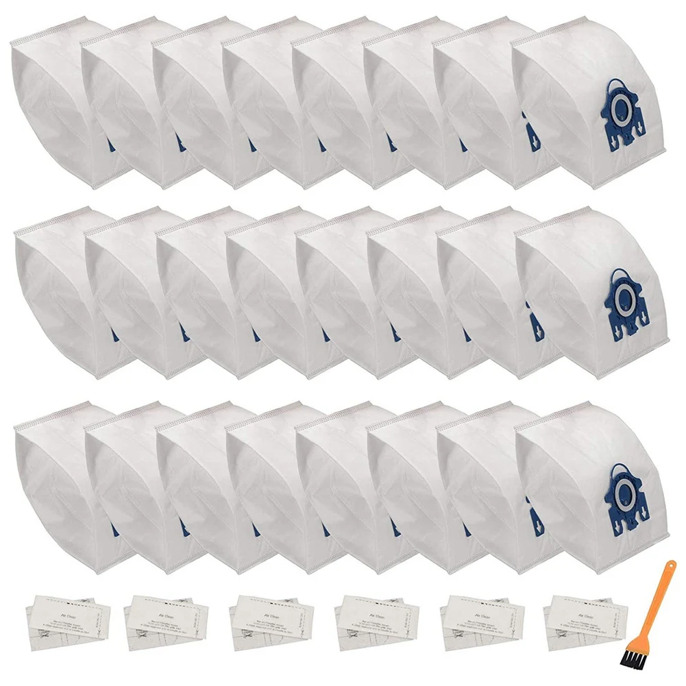 

24Pc Dust Bag 3D Efficiency Bags for Miele Gn ,Miele Classic C1, C1 C2 C3, S227/S240, S270, S400, S2, S5, S8 Series