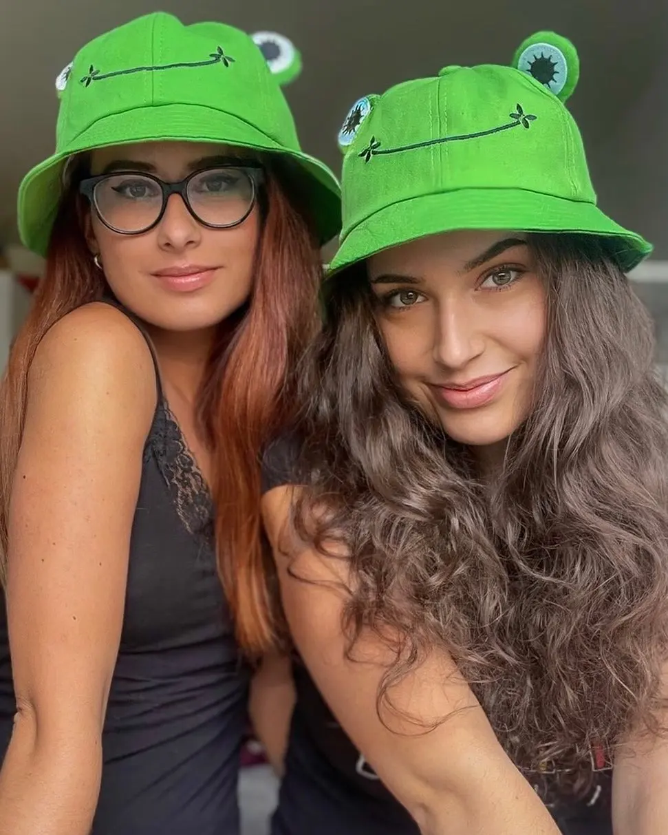 

Parent-Child Frog Bucket Hats Women Summer Plain Female Panama Beach Fishing Hiking Fisherman Cap Sunscreen Child Sun Hat
