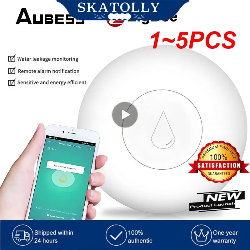 

1-5 шт., датчик утечки воды ZigBee, с приложением