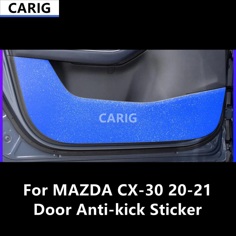

For MAZDA CX-30 20-21 Door Anti-kick Sticker Modified Carbon Fiber Interior Car Film Accessories Modification