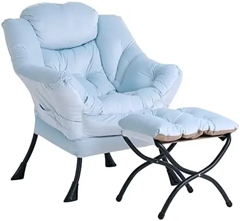 

Ленивый стул с оттоманкой, современный стул для отдыха с подлокотниками и боковым карманом, набор мягких стульев для отдыха, для чтения