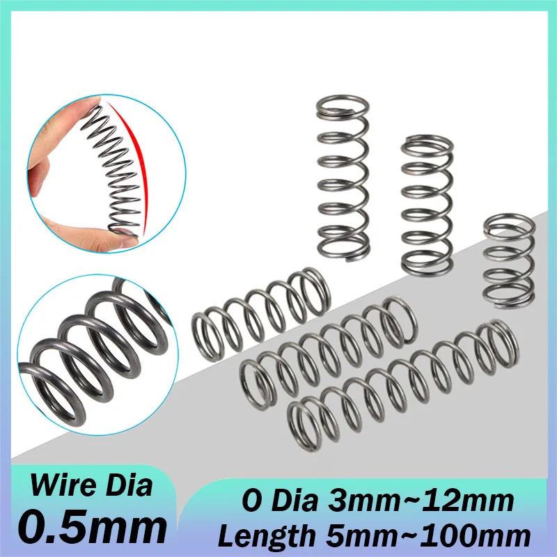 

Набор пружин сжатия из стали 65MN, черные, 10 шт.