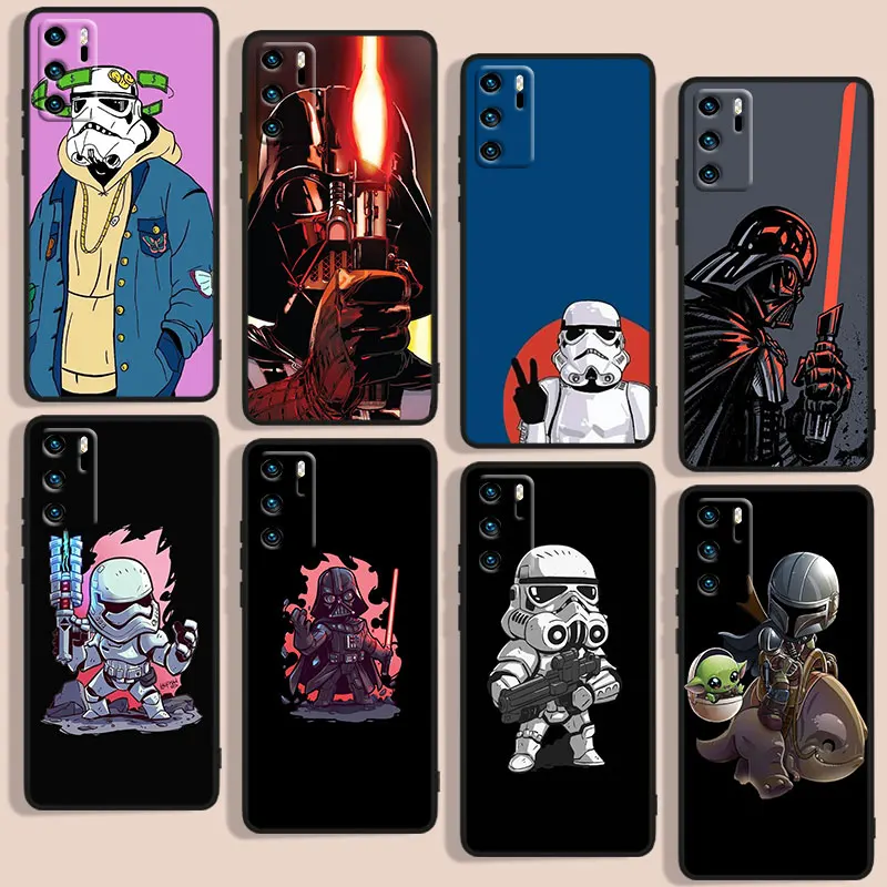 

Star Wars Phone Case For Huawei P10 P20 P30 P40 P50 Lite Pro 2019 Plus Lite E 5G Black Funda Cover Soft Back Silicone Capa TPU