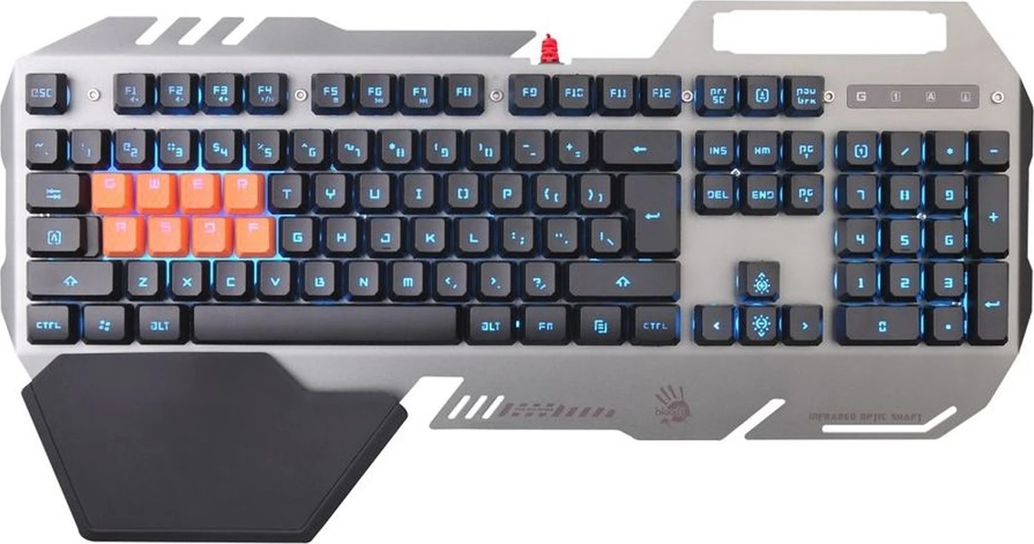 

Игровая клавиатура проводная A4Tech Bloody B418, (LK Light Strike Red), серый