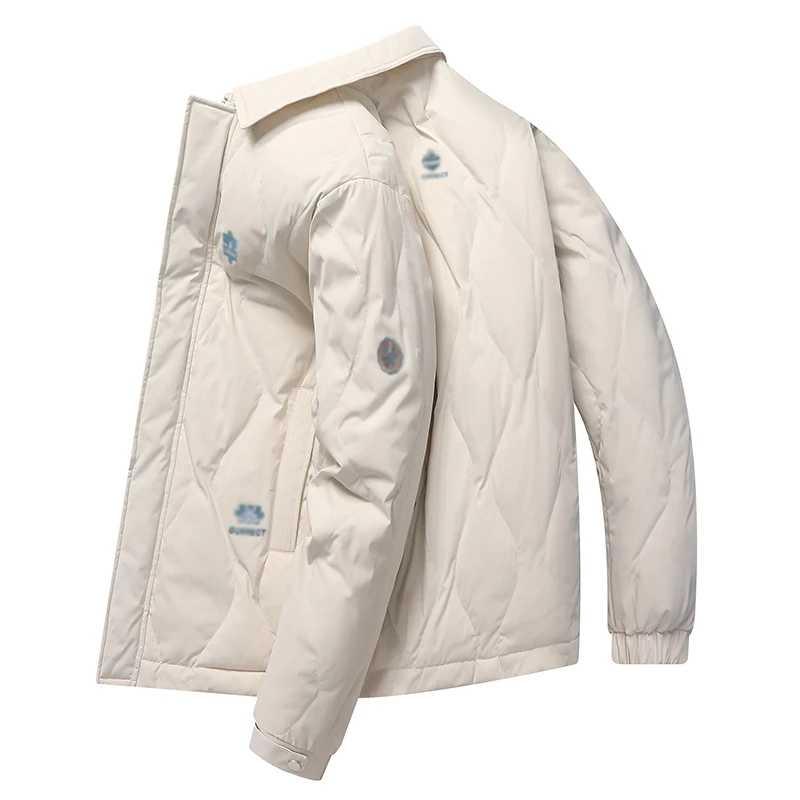 2022 Men Black Beige Green Khaki Puffer Basic Coats Winter Autumn Lightweight Thermal Puff Parkas Male Warm Quilted Jackets