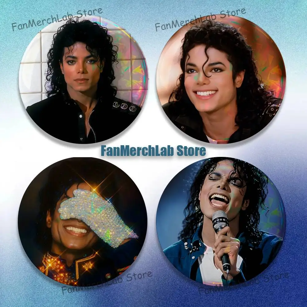 Фото Значок-брошь M-Michael Singer J-Jacksons с мультяшным аниме-дизайном, музыкальная тематика, украшение, подарок, 22мм 32мм 44мм 58мм 75мм №1