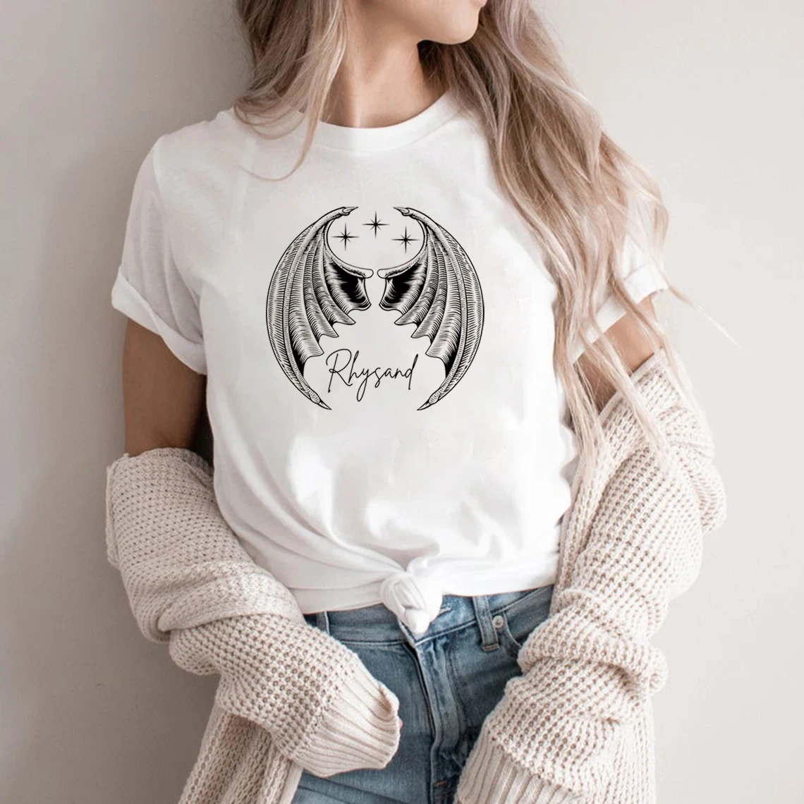 Rhysand Acotar Velaris Винтажная Дизайнерская Футболка