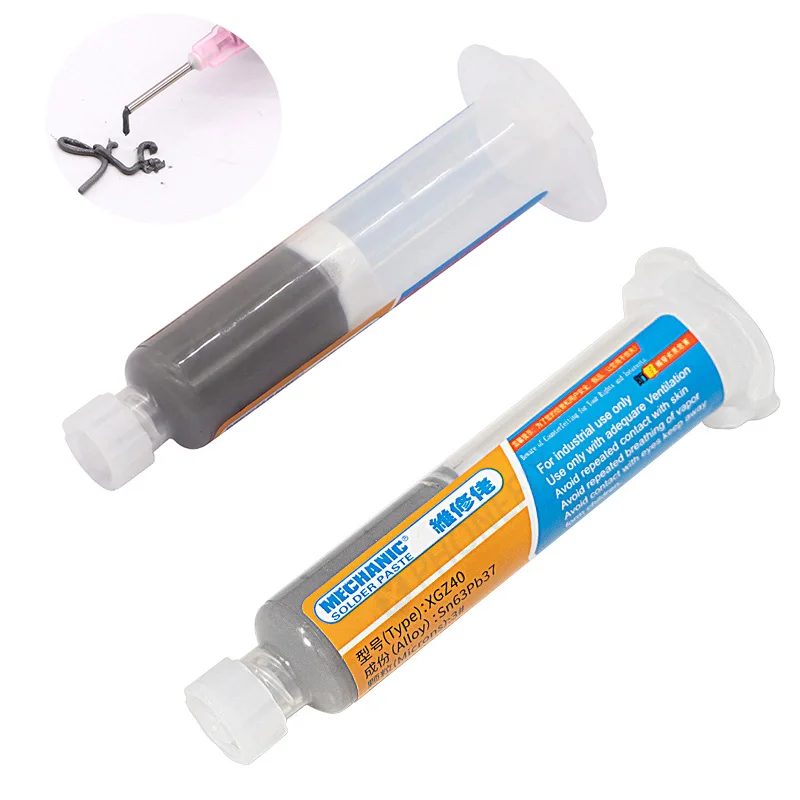 

Solder Paste Flux Repair Guy Solder Paste SMT Solder Paste BGA Soldering Oil with Needle Cylinder Accessories Welding Supplies