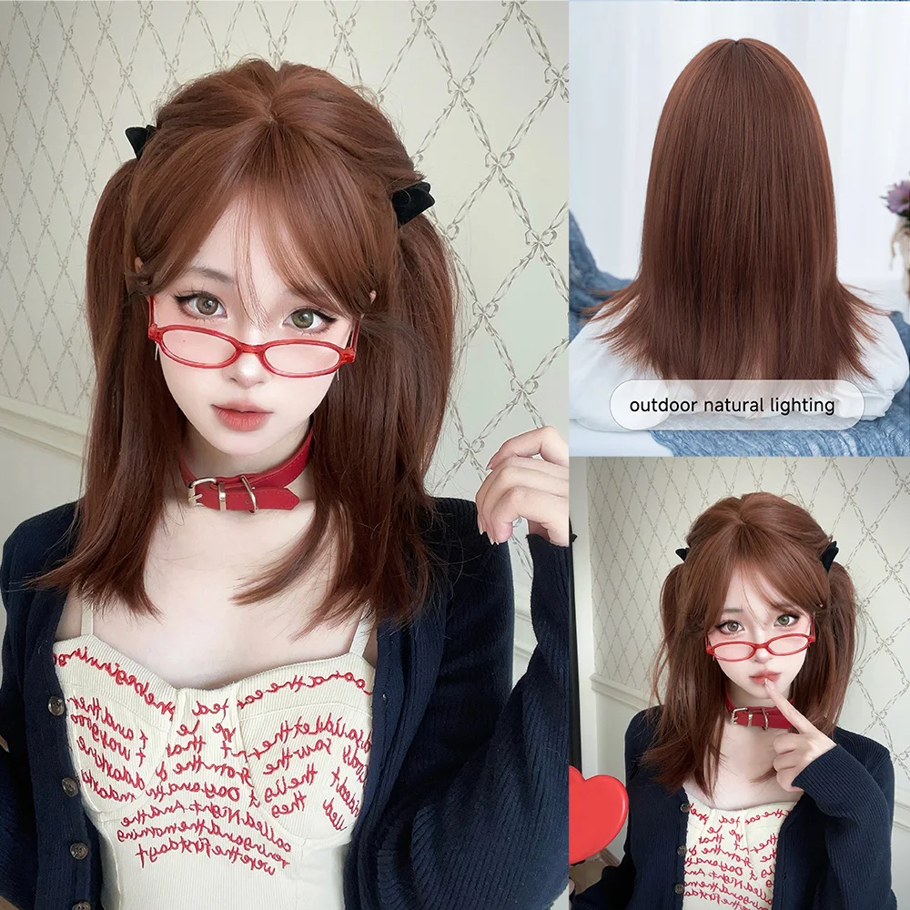 Парик женский синтетический средней длины термостойкий с прямыми волосами