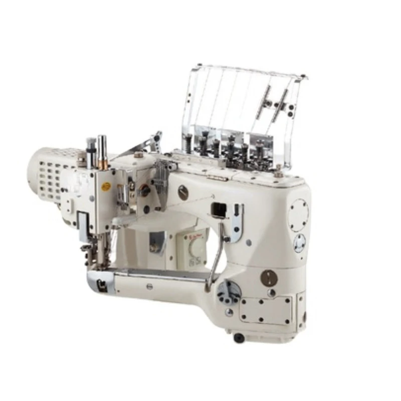 

SL-701-G6 feed-off-the-arm Interlock Stich Machine with dual differential feed ratio regulator for diving suit