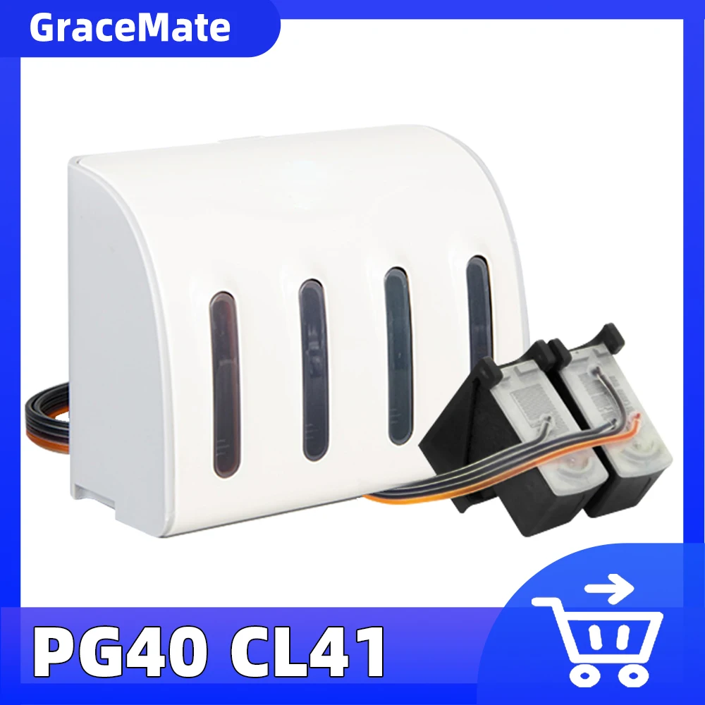 

GraceMate Compatible for Canon PG40 CL41 CISS Bulk Ink IP1200 IP1600 IP1800 IP1900 MX300 MX310 MP145 MP150 MP160 MP180 Printer