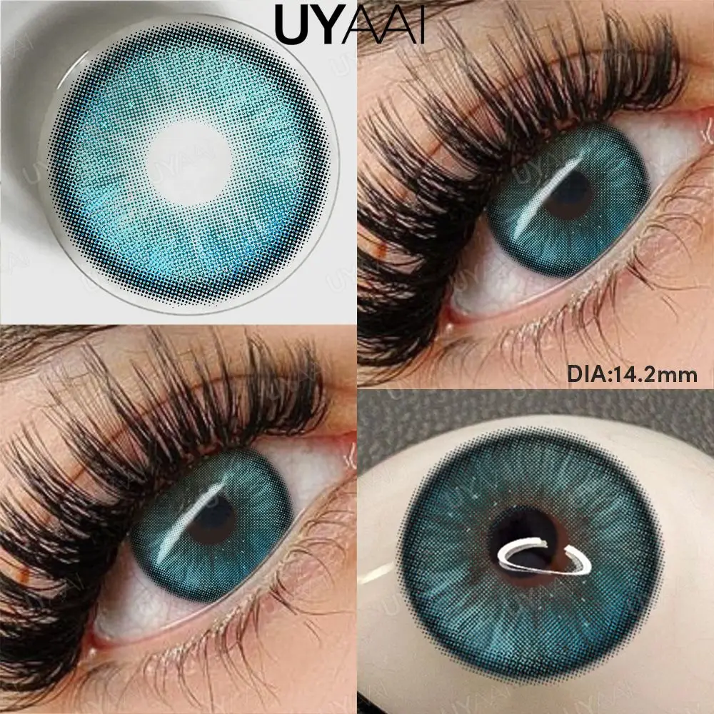 UYAAI 1 пара модных контактов для макияжа линз красоты новый стиль синие контакты